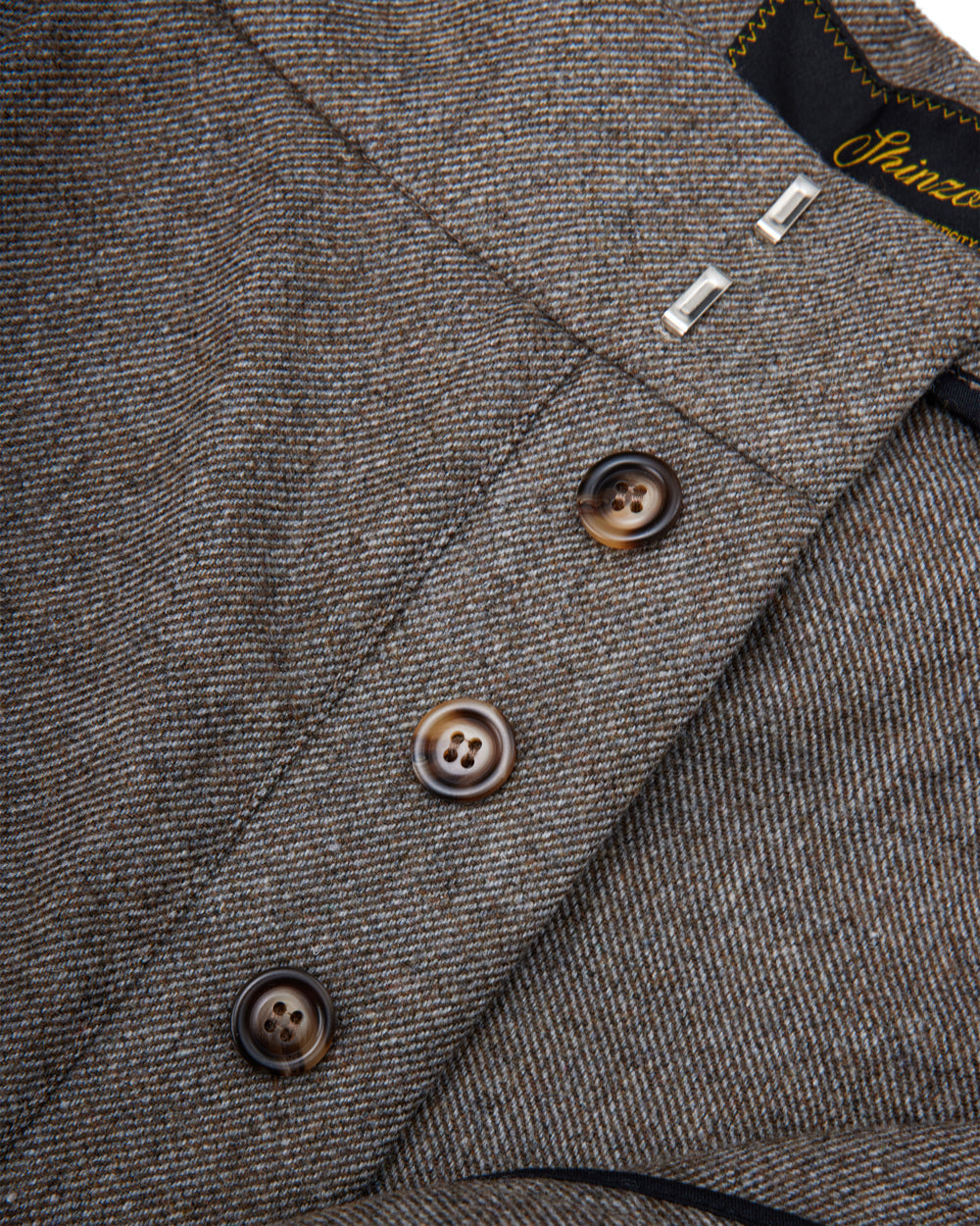 Gyokudō Ash Grey Pleated Wool Trousers