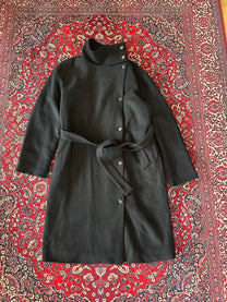 High Neck Wool Trench Coat - detail 1