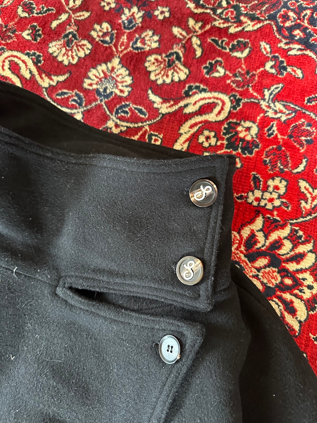 High Neck Wool Trench Coat - detail 3