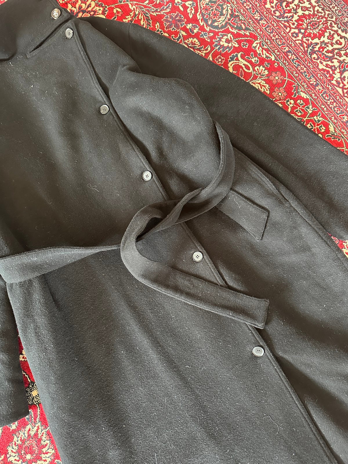 High Neck Wool Trench Coat - detail 2