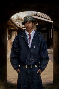 Okayama Blue Raw Denim Clasp Jacket