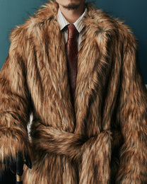 Mink Blend Fur Trench Coat