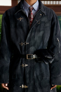 Shige Canvas Clasp Trench Coat