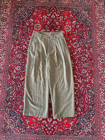 Green Herringbone Pant
