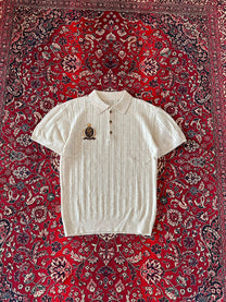 Cashmere Cable Knit Polo