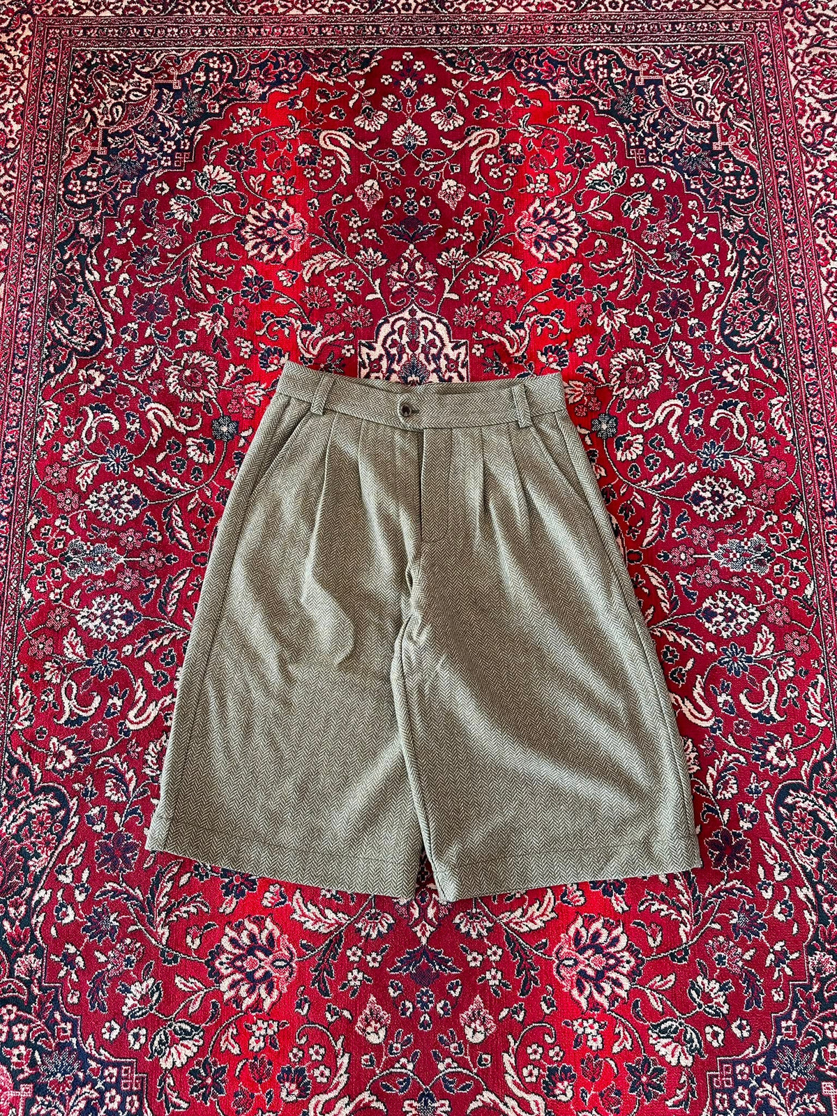 Green Herringbone Short V2