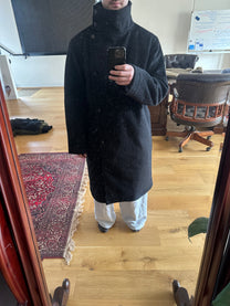 High Neck Wool Trench Coat