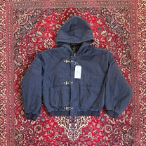 Men's Navy Canvas Clasp Jacket