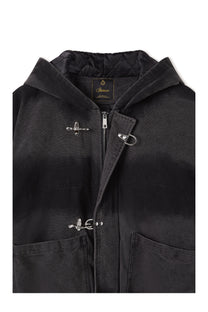 Shige Black Canvas Clasp Bomber Jacket