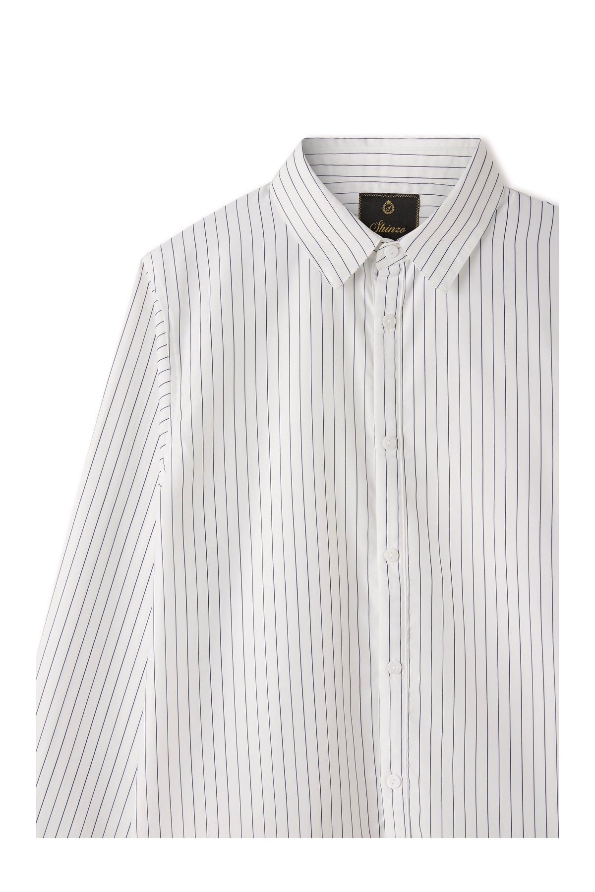Sūtsu White Pinstripe Button Up Shirt