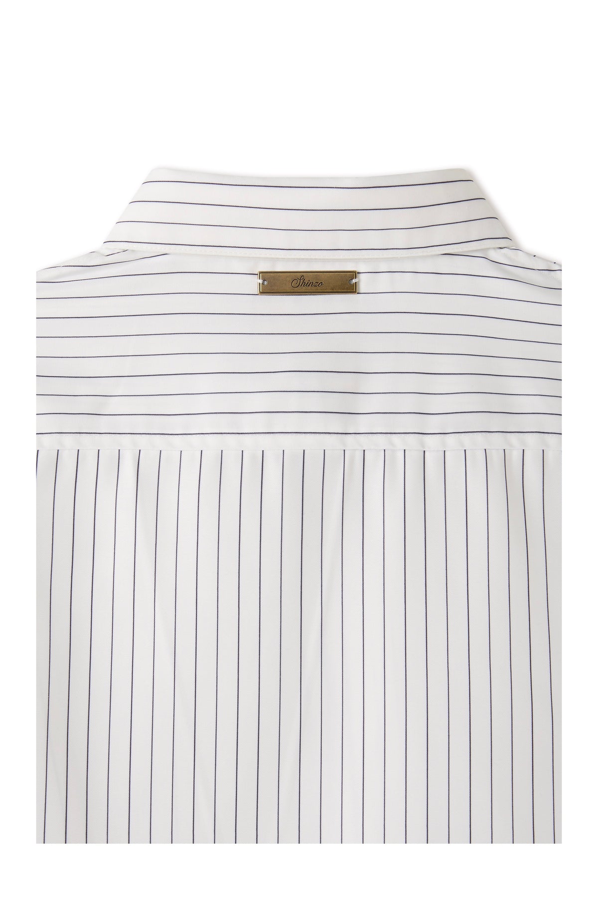 Sūtsu White Pinstripe Button Up Shirt