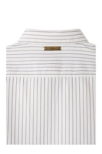 Sūtsu White Pinstripe Button Up Shirt