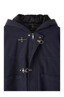 Shige Navy Canvas Clasp Bomber Jacket