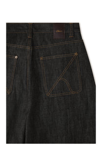 Okayama Black Raw Balloon Denim Pants