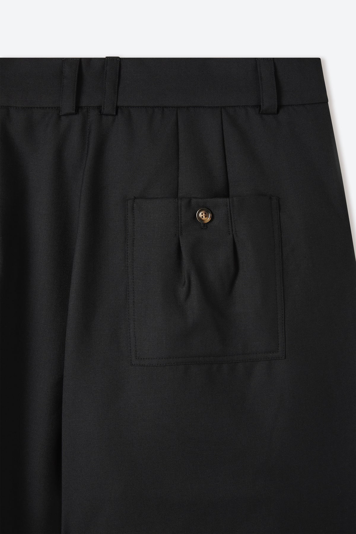 Black Japanese Wool Balloon Trousers