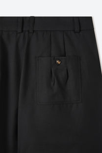 Black Japanese Wool Balloon Trousers