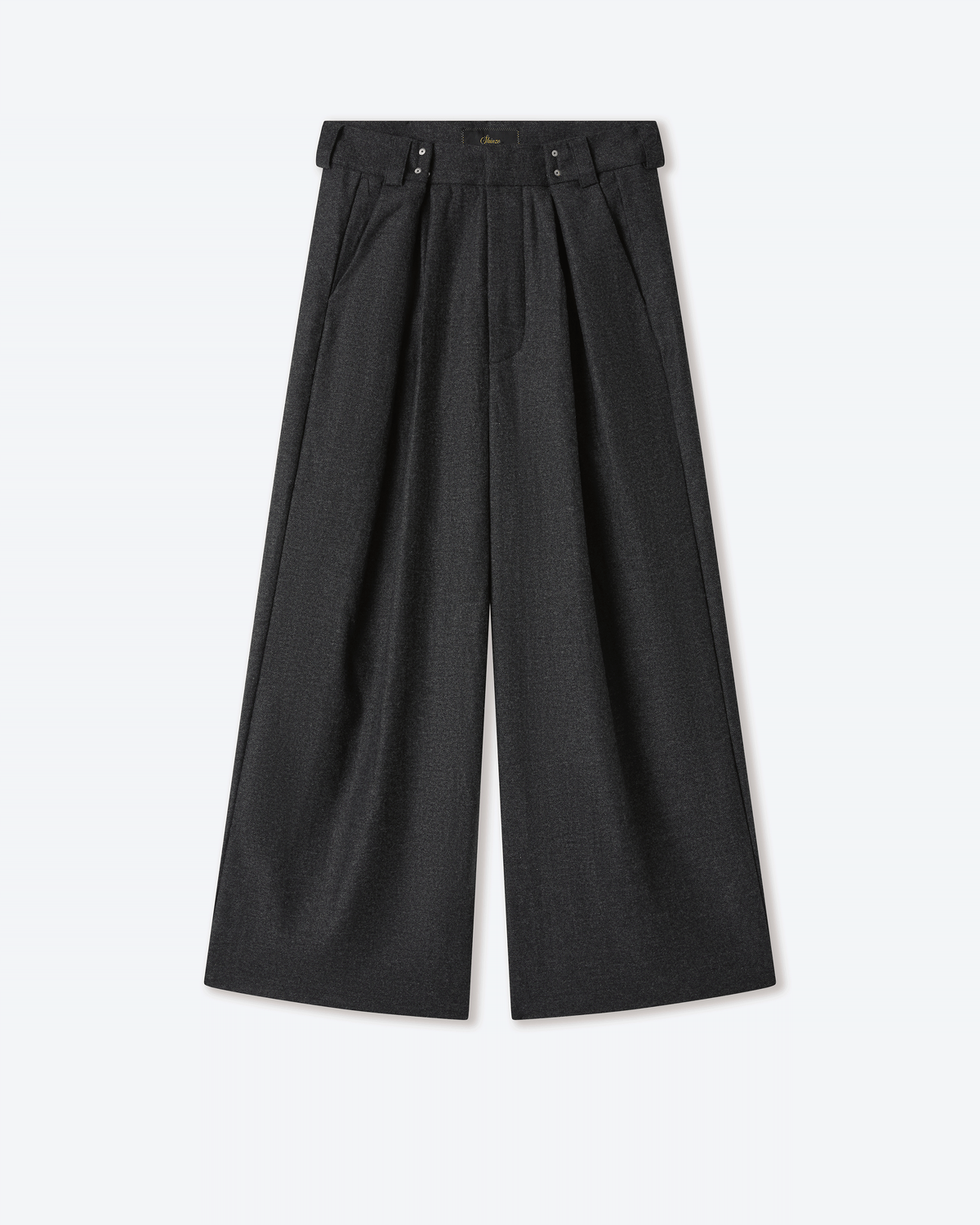 Gyokudō Aged Black Pleated Wool Trousers