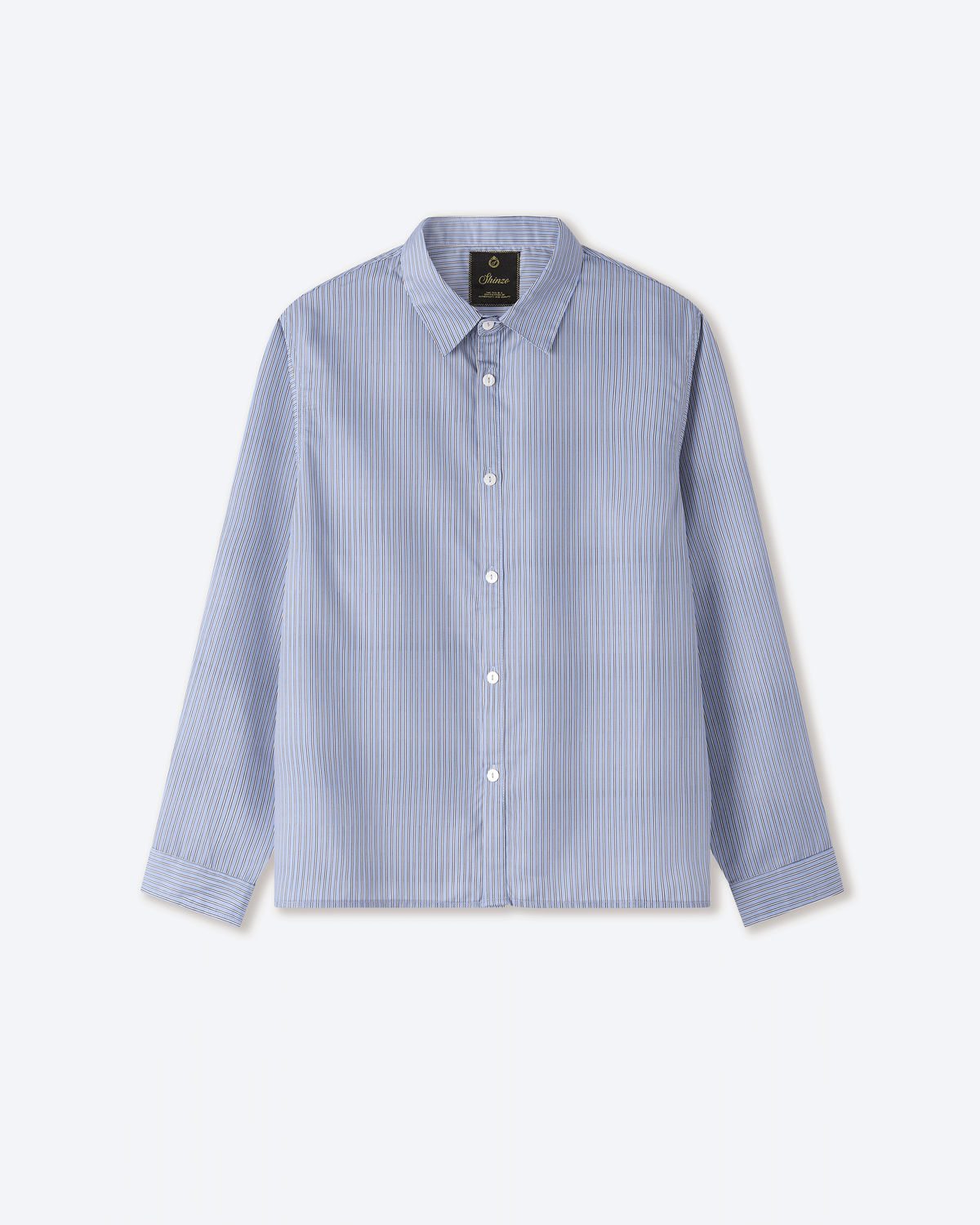 Blue Pinstripe Office Shirt