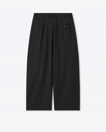 Sūtsu Wool Blend Black Pinstripe Trousers