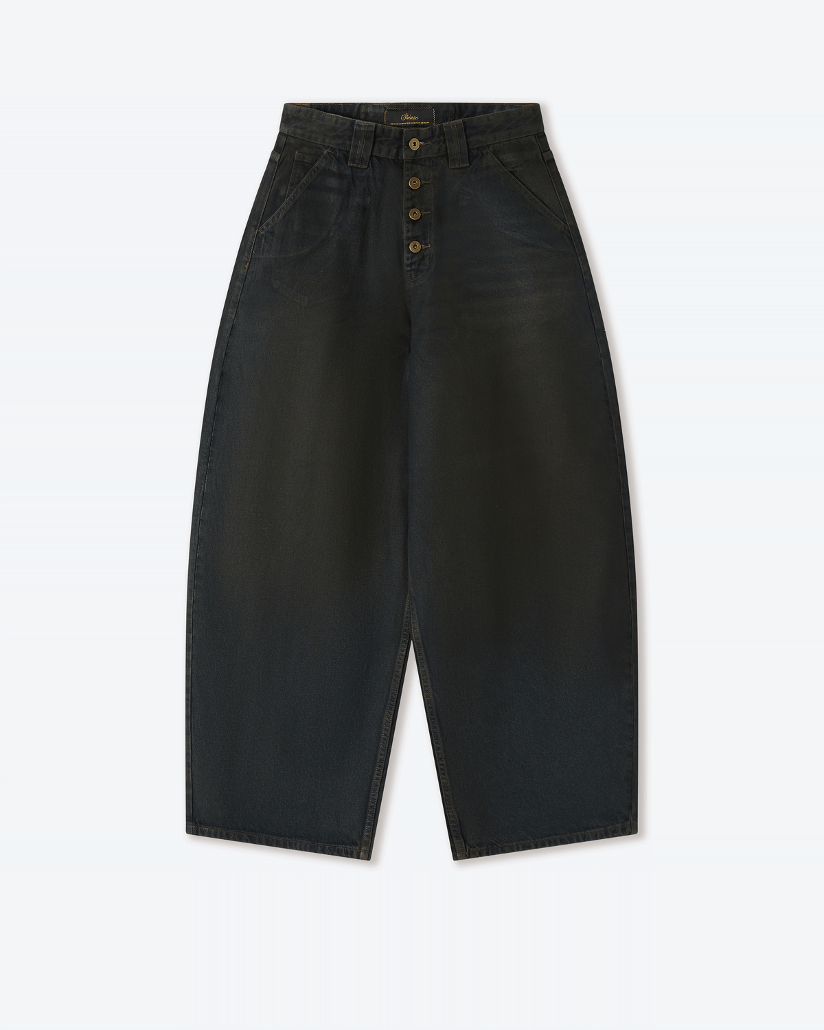 Waxed Indigo Washed Denim Trousers