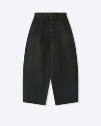 Waxed Indigo Washed Denim Trousers