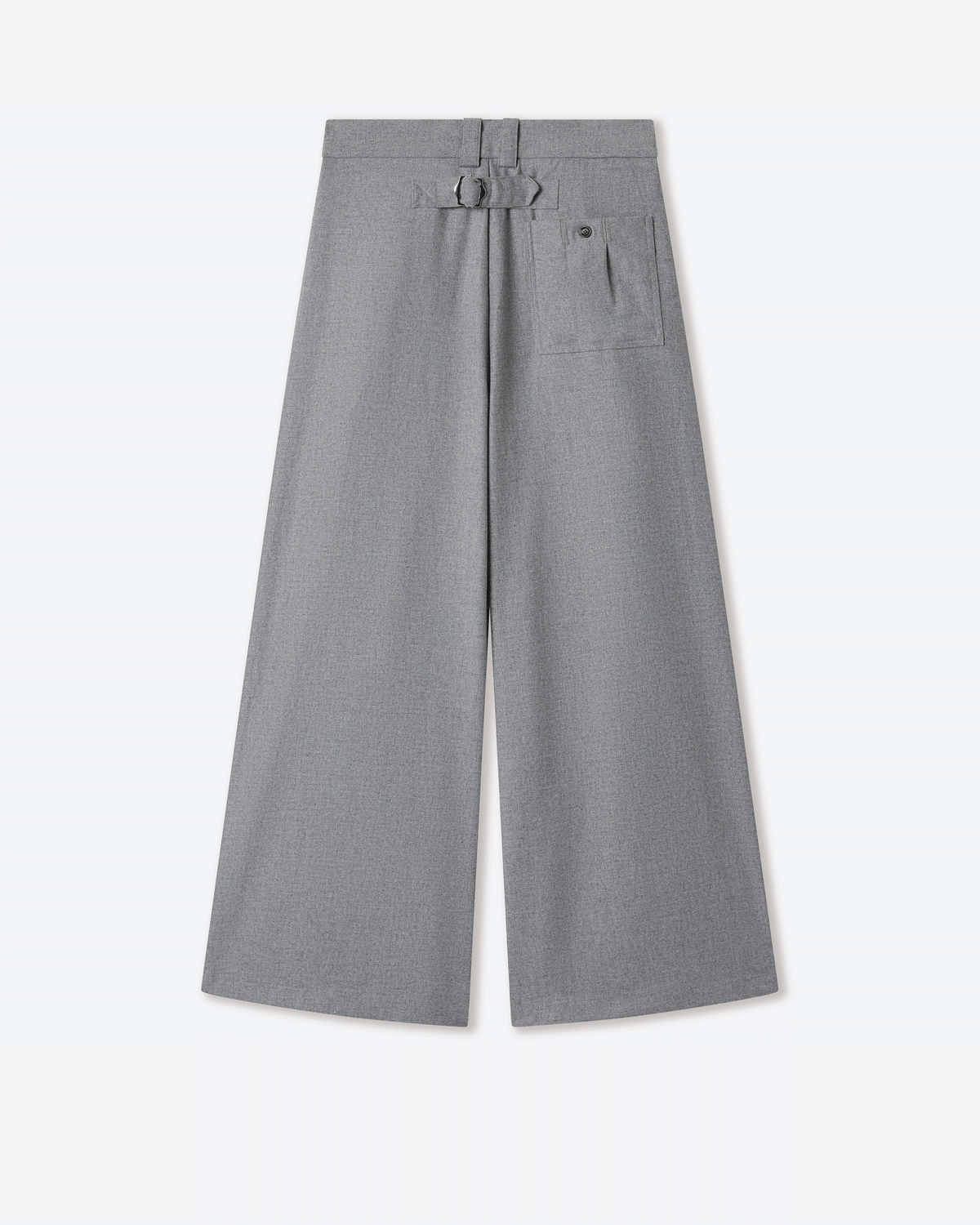 Gyokudō Ash Grey Pleated Wool Trousers