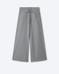 Gyokudō Ash Grey Pleated Wool Trousers