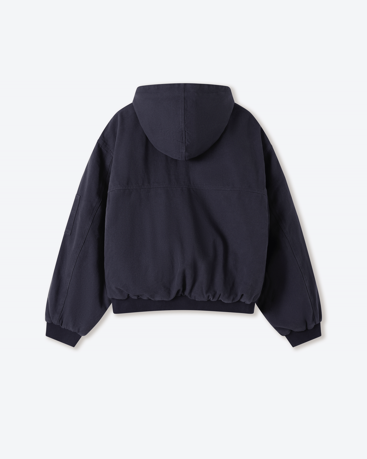 Shige Navy Canvas Clasp Bomber Jacket