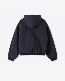 Shige Navy Canvas Clasp Bomber Jacket