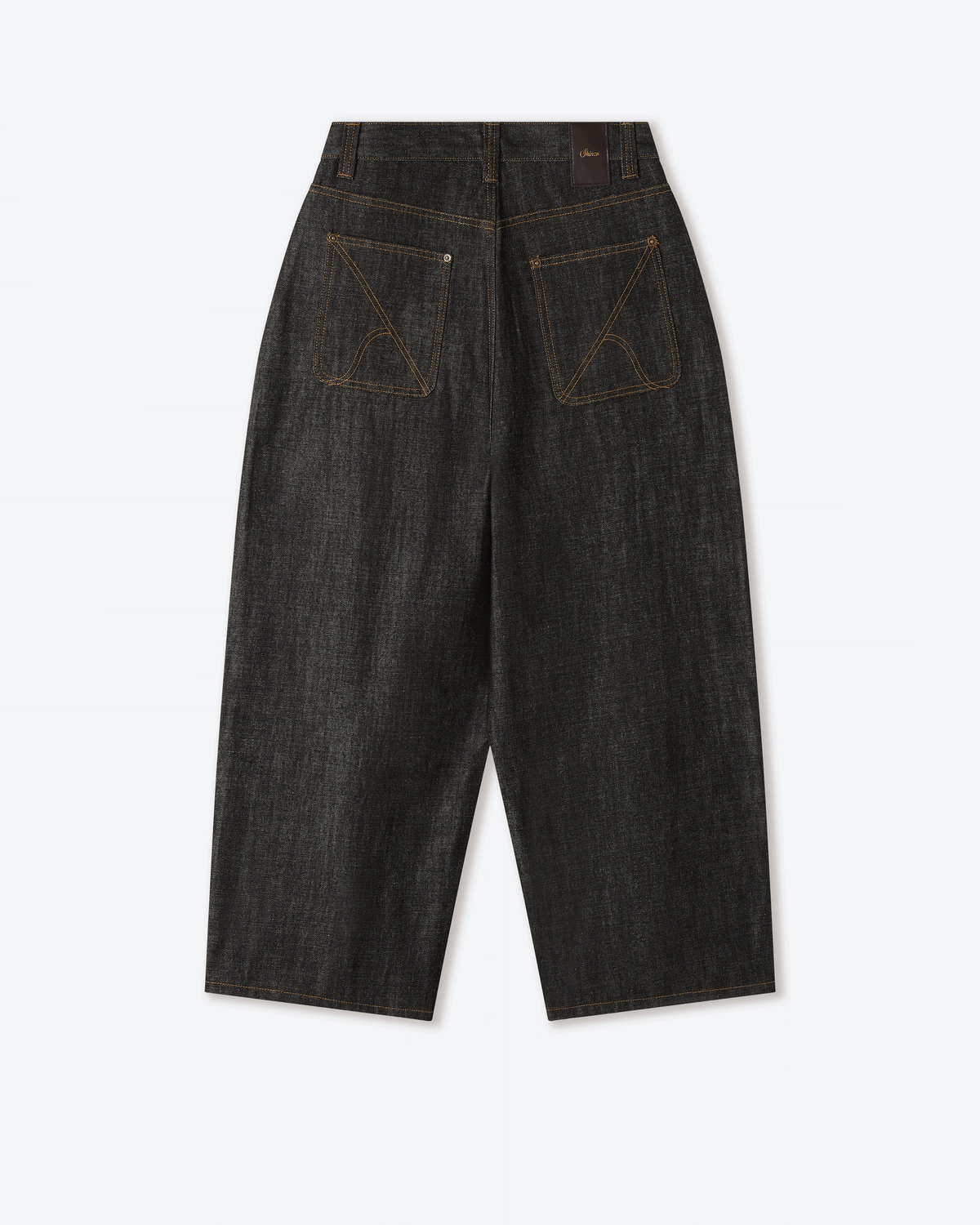 Okayama Black Raw Balloon Denim Pants