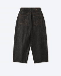 Okayama Black Raw Balloon Denim Pants