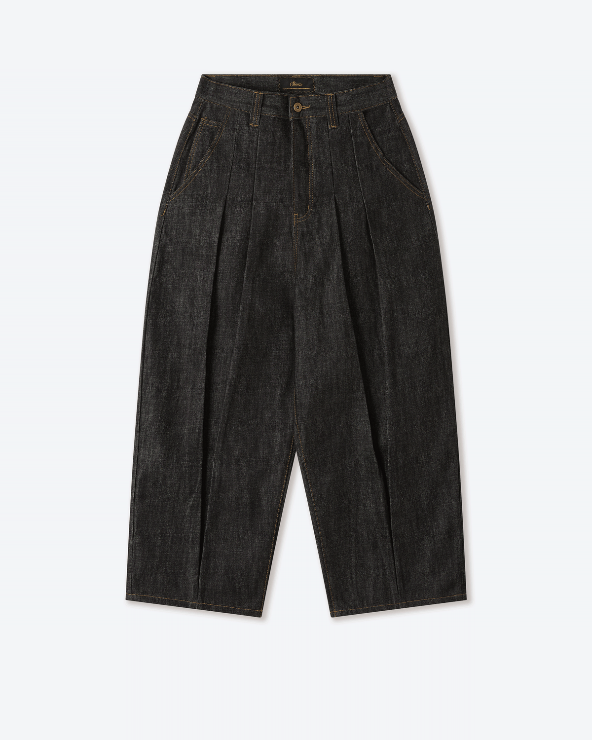 Okayama Black Raw Balloon Denim Pants