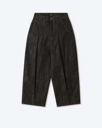 Okayama Black Raw Balloon Denim Pants