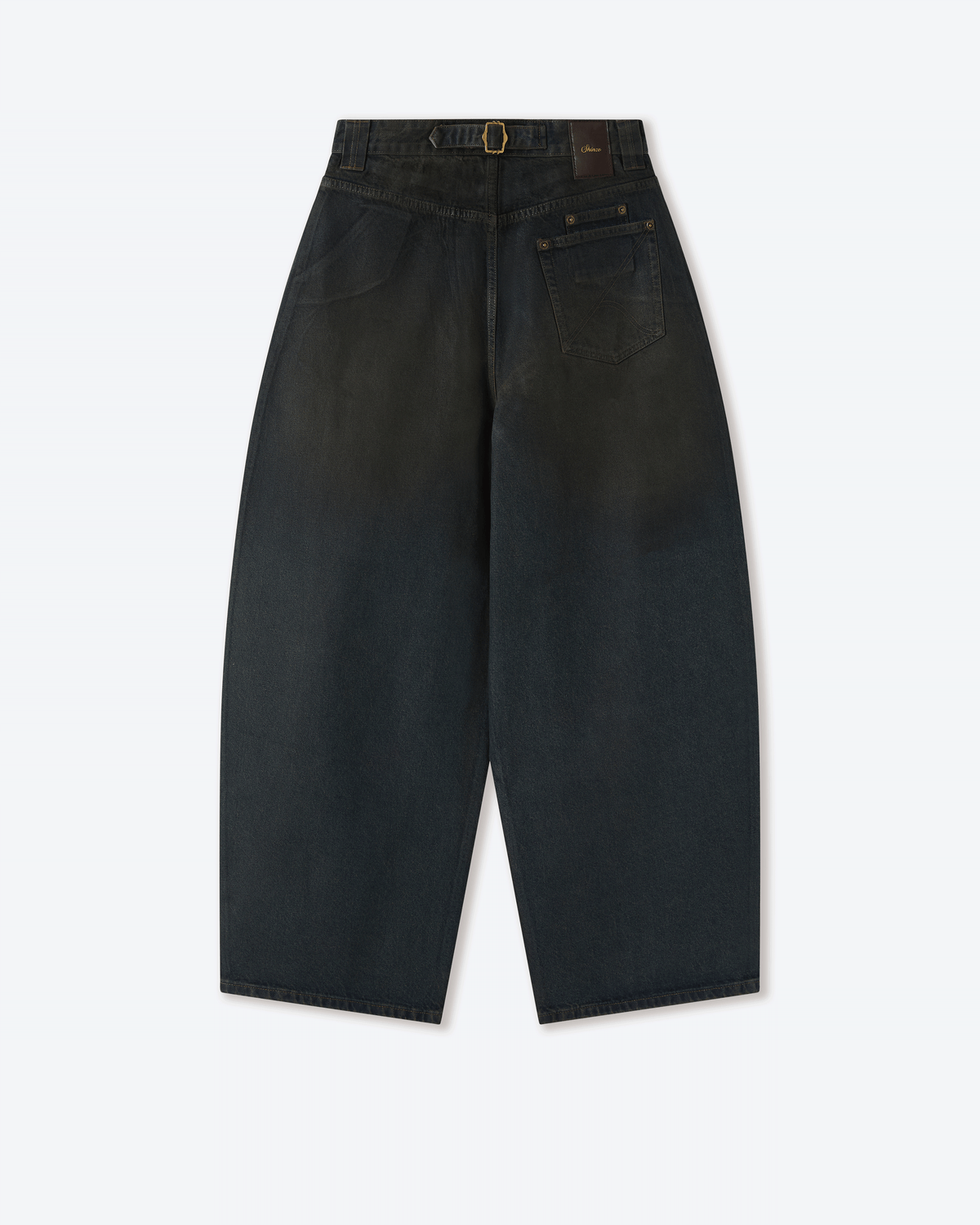 Waxed Indigo Washed Denim Trousers